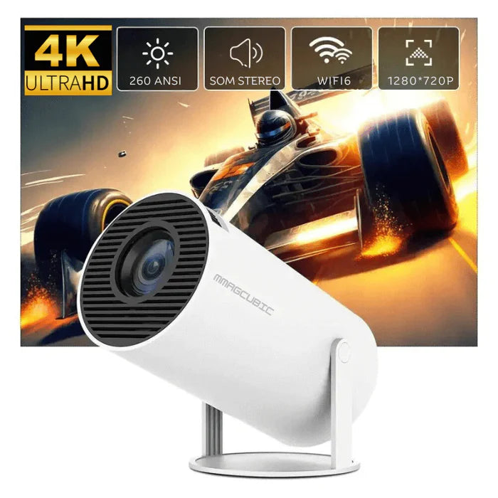 ¡Mini Proyector Cinema 4K: El Cine Portátil Definitivo con HDMI, Wi-Fi y Bluetooth!🌟🎥